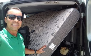 Uma doação de colchão ajudou quem precisava.